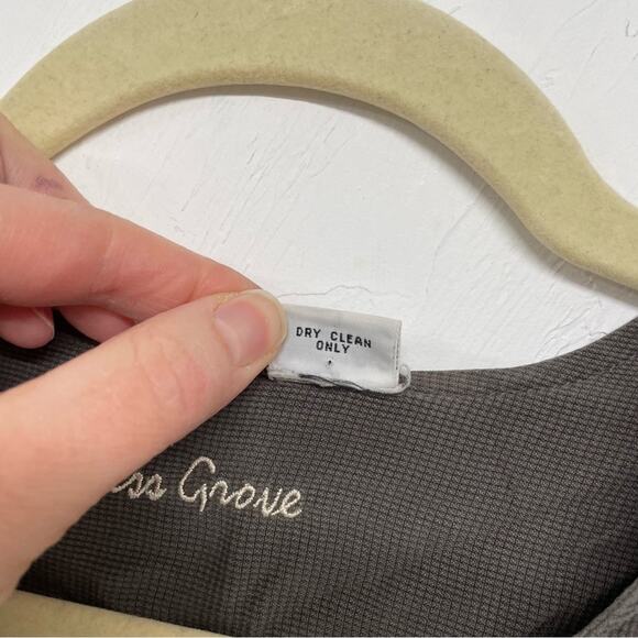 Cypress Grove Brown Silk Pearl Snap Lagenlook Blouse Womens S Long Sleeve Artsy - Picture 5 of 8